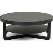 Spinder Design salontafel DOUGLAS ø80 cm - Staal - Zwart / HPL - Steen...