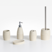 YARAPA - Badkameraccessoireset - Lichtbeige - Polyresin