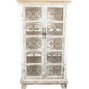 Clayre & Eef Kast 74x37x131 cm Wit Hout