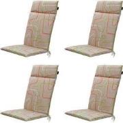 Madison -  Tuinstoelkussen Hoge Rug Joah terra - Ca. 120x50 cm - Set v...