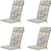 Madison -  Tuinstoelkussen Hoge Rug Tess purple - Ca. 120x50 cm - Set ...