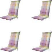 Madison -  Tuinstoelkussen Hoge Rug Sya purple - Ca. 123x50 cm - Set v...