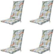 Madison -  Tuinstoelkussen Hoge Rug Tess orange - Ca. 123x50 cm - Set ...