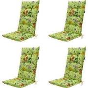 Madison -  Tuinstoelkussen Hoge Rug Milly green - Ca. 123x50 cm - Set ...