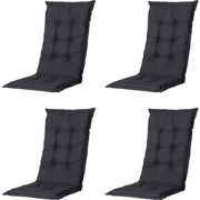 Madison -  Tuinstoelkussen Hoge Rug Basic black - Ca. 123x50 cm - Set ...