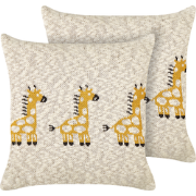 CHILARI - Sierkussen set van 2 - Beige - Katoen