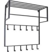 LOFT42 Kapstok Boris - Zwart – Metaal – 12 haken - 90x80x30