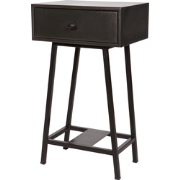 WOOOD Skybox Sidetable - Hout/Metaal - Zwart - 70x45x30