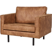 WOOOD Rodeo Fauteuil - Recycle Leer - Cognac - 85x105x86