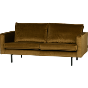 WOOOD Rodeo Bank 2-Zits - Velvet - Honing Geel - 85x190x86