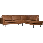 WOOOD Rodeo Hoekbank Rechts - Recycle Leer - Cognac - 85x266x86