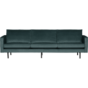 WOOOD Rodeo 3-Zits Bank - Velvet - Teal - 85x277x86