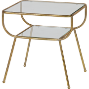 WOOOD Amazing Bijzettafel - Metaal - Antique Brass - 47x47x40,5