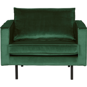WOOOD Rodeo Fauteuil - Velvet - Green Forest - 85x105x86