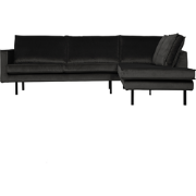 WOOOD Rodeo Hoekbank Rechts - Velvet - Antraciet - 85x266x86/213