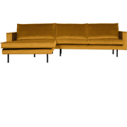 WOOOD Rodeo Chaise Longue Links - Velvet - Oker - 85x300x155