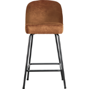 WOOOD Vogue Barstoel 65 cm - Recycle Leer - Cognac - 89x50x55