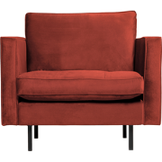 WOOOD Rodeo Classic Fauteuil - Velvet - Chetsnut - 83x98x88