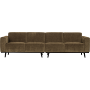 WOOOD Statement 4-Zits Bank - Brede Platte Rib - Rock - 77x280x93