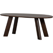 WOOOD Roundly Eetkamertafel - Mangohout - Walnoot - 76x200x100