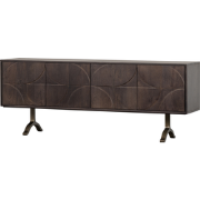 WOOOD Draw Dressoir - Mangohout - Walnoot - 70x180x40