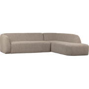 WOOOD Sloping Hoekbank Rechts - Polyester - Naturel - 77x225x87