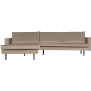 WOOOD Rodeo Chaise Longue - Velvet - Khaki - 85x300x86/155