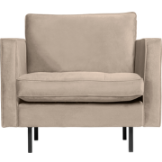 WOOOD Fauteuil Rodeo Classic - Velvet - Khaki - 83x98x88