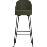 WOOOD Vogue Barstoel - Geweven Stof - Warm Groen - 103x50x55