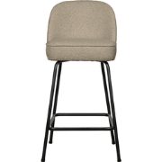 WOOOD Vogue Barstoel - Bouclé - Beige - 89x50x55