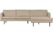 WOOOD Rodeo Chaise Longue Rechts - Bouclé - Beige - 85x300x155