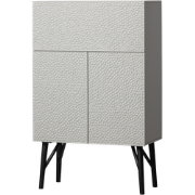 WOOOD Carved Drankkast - Hout - Mist - 146x90x46