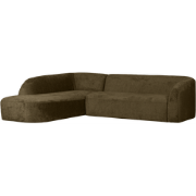 WOOOD Sloping Hoekbank Links - Velvet - Bonsai - 77x274x225/87