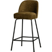 WOOOD Barstoel Vogue - Structure Velvet - Brass - 89x50x55
