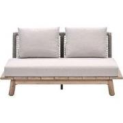 Lunar tweezitsbank - acaciahout met white wash - taupe - grey sand