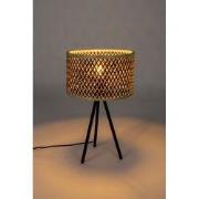 Tafellamp Beige - 33x33x55cm - Bamboe - Lamp Isla