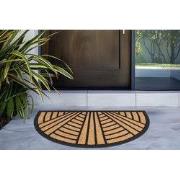 Bogota Kokos - Deurmat - Halfrond - Droogloopmat – Beige / Zwart - Sli...