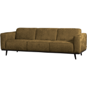 STATEMENT 3-ZITS BANK 230 CM STRUCTURE VELVET BRASS