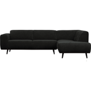 WOOOD Statement Hoekbank Rechts - Ribstof - Graphite - 77x274x210