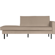 WOOOD Rodeo Daybed Rechts - Velvet - Khaki - 85x203x86