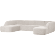 WOOOD Sloping U-Vorm Bank - Polyester - Pearl Melange