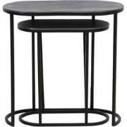 Bijzettafel Bocov - Zwart - 53x26x53cm