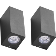 ANDREWS - Wandlamp set van 2 - Zwart - Aluminium