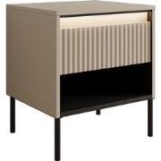 Meubella - Nachtkastje Timoteo 2 - Beige - 46 cm