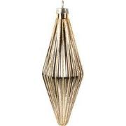 Clayre & Eef Kerstbal Ø 5x15 cm Goudkleurig Glas