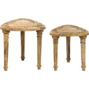 SAORA - Bijzettafel set - Lichte houtkleur - Mangohout