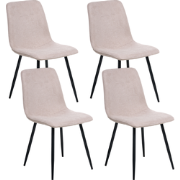 TUSCOLA - Eetkamerstoel set van 4 - Beige - Stof