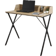 MISOU Klaus Bureau - Laptoptafel - Bureautafel met Opbergvakjes - Hout...