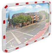 Rechthoekige verkeersspiegel, 60 x 80 cm, met reflectoren incl. houder...