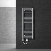 Badkamerradiator Sahara 400 x 1200 mm Chroom gebogen met zijaansluitin...